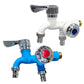 📢📢 1 + 1 gratuit🚰 Robinet double en plastique | 1 entrée, 2 sorties | deux vannes de commande indépendantes | résistant au gel et à la chaleur | cartouche en céramique anti-fuites | adaptateur multifonction pour lave-linge et lave-vaisselle