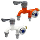 📢📢 1 + 1 gratuit🚰 Robinet double en plastique | 1 entrée, 2 sorties | deux vannes de commande indépendantes | résistant au gel et à la chaleur | cartouche en céramique anti-fuites | adaptateur multifonction pour lave-linge et lave-vaisselle