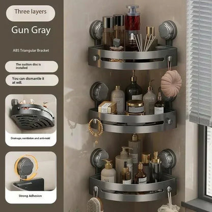 ⏰Étagère d'angle de douche🚿Gain de place et facile à installer, parfaite pour ranger soigneusement vos articles de toilette ✨