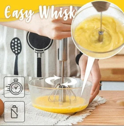🔥⏰50% DE RÉDUCTION 🥚 Fouet semi-automatique inox, battage sans effort, parfait pour crème et œufs ✨
