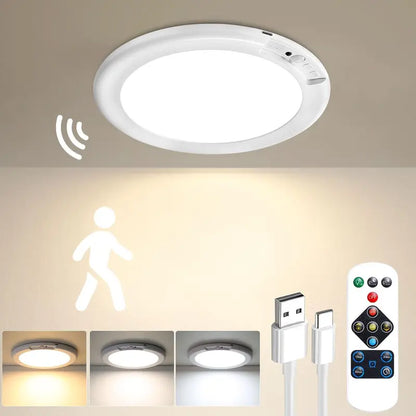 💡 UN ÉCLAIRAGE INTELLIGENT POUR VOTRE INTÉRIEUR ! ✨ Plafonnier magnétique avec détecteur de mouvement et télécommande