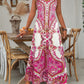 📢📢50% OFF !! ⏰Women’s Retro Print V-Neck Sleeveless Maxi Dress