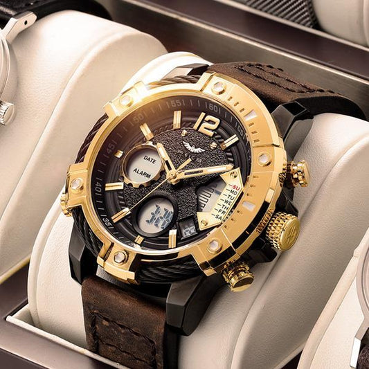 ⌚ PROMO LIMITÉE 50% DE RÉDUCTION ! 💥 Montre Sport Homme Quartz Double Affichage – Multifonction, Étanche 3 ATM ✨