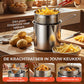 🔥 -50% ! 🍳 Friteuse Multifonction en Acier Inoxydable 304 – Certifié Alimentaire – Design Anti-Éclaboussures & Panier Filtrant pour Frites et Poulet 🥟