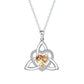 Collier avec pendentif en forme de cœur orné d'un nœud celtique de la Trinité et d'une pierre de naissance ✨ Pendentif en forme de cœur avec nœud celtique de la Trinité et pierre de naissance