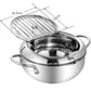 🍳 50% DE RÉDUCTION! 🔥 Friteuse avec thermomètre – Acier 304, contrôle de température & 20/24 cm ✨