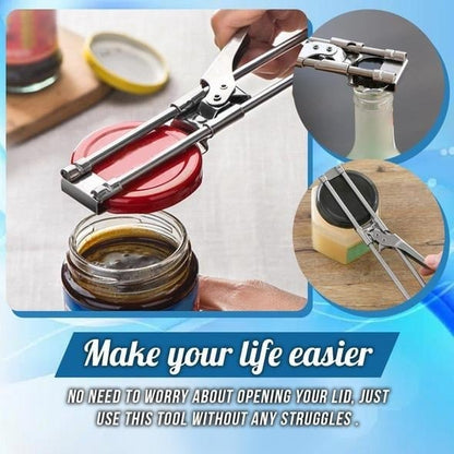 🔥PROMO FLASH -50% ! Ouvre-boîte multifonction inox 🥫Réglable jusqu'à 10cm, ouverture facile sans effort