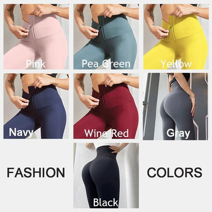 📢📢-50% !! ⏰ Legging Gainant Taille Haute, Corset À Taille Réglable Super Élastique ✨