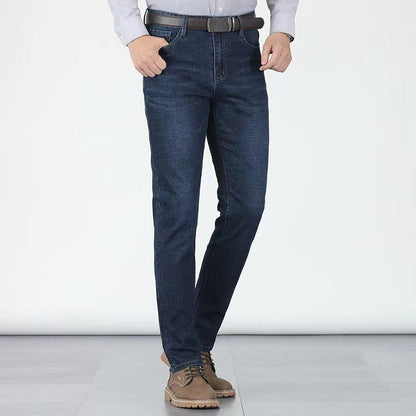 😎Nouvelle Arrivée👖Jean Homme Taille Haute Élastique Coupe Droite