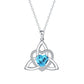 Collier avec pendentif en forme de cœur orné d'un nœud celtique de la Trinité et d'une pierre de naissance ✨ Pendentif en forme de cœur avec nœud celtique de la Trinité et pierre de naissance