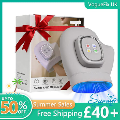 📢📢50% DE RÉDUCTION !! ⏰ Masseur à compression d'air pour main & poignet – 3 modes, 5 intensités & minuterie – Idéal pour soulager les mains fatiguées au bureau ou à la maison ✨