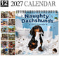 📢📢50 % DE RÉDUCTION !! ⏰  Calendrier mural 2027 de teckels espiègles – 12 mois de malice, de pagaille et de sourires 🐾
