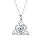 Collier avec pendentif en forme de cœur orné d'un nœud celtique de la Trinité et d'une pierre de naissance ✨ Pendentif en forme de cœur avec nœud celtique de la Trinité et pierre de naissance