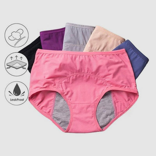 🎉🤰✨ DERNIER JOUR – 3 ACHETÉS, 2 OFFERTS ! Culotte Anti-Fuites Haute Taille 2026 – Absorbante, Lavable, Écologique (Taille Haute, 3 Couches)