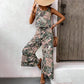 Ensemble femme imprimé : débardeur et pantalon large