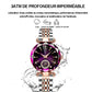 Montres de luxe pour femmes en acier inoxydable étanche quartz femelle de bracelet femelle cadeau fille + boîte