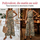 Ensemble femme imprimé : débardeur et pantalon large