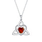 Collier avec pendentif en forme de cœur orné d'un nœud celtique de la Trinité et d'une pierre de naissance ✨ Pendentif en forme de cœur avec nœud celtique de la Trinité et pierre de naissance