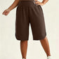 👩‍🦱🩳 Short Bermuda Taille Haute Grande Taille – coupe ample, jambe fendue, poches. -50% ! 🔥