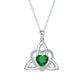 Collier avec pendentif en forme de cœur orné d'un nœud celtique de la Trinité et d'une pierre de naissance ✨ Pendentif en forme de cœur avec nœud celtique de la Trinité et pierre de naissance