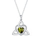Collier avec pendentif en forme de cœur orné d'un nœud celtique de la Trinité et d'une pierre de naissance ✨ Pendentif en forme de cœur avec nœud celtique de la Trinité et pierre de naissance