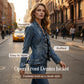 🧥 50% DE RÉDUCTION 🌸 Veste en jean pour femme à volants et devant ouvert – Légère & féminine – Polyvalente, chic – parfaite pour la mi-saison ou les soirées d’été 👗