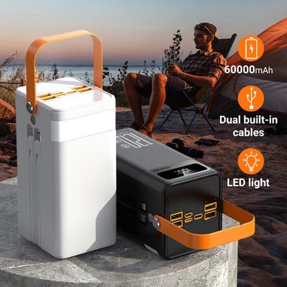 📢📢50% DE RÉDUCTION !! ⏰Batterie Externe Portable à Charge Rapide avec Lumière LED pour Extérieur