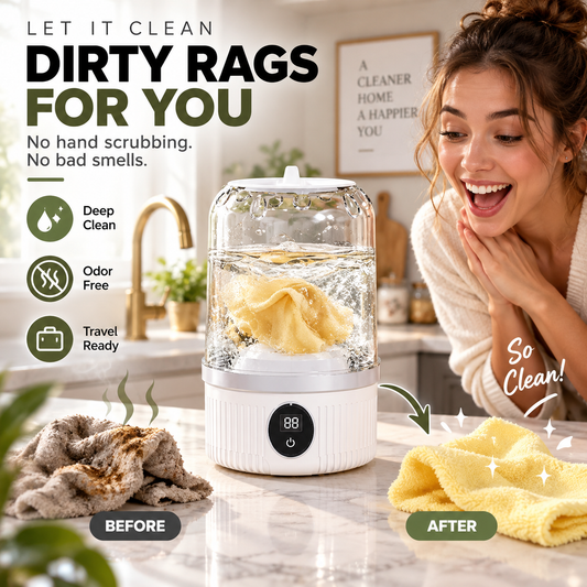 ⏳🔥50 % DE RÉDUCTION POUR UNE DURÉE LIMITÉE ! ⏰🎁Libérez vos mains🥰Mini-lave-linge à recharge sans fil🌀