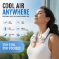🍃 Ventilateur de cou – Ultra-silencieux, rotation à 360°, 3 vitesses. Rafraîchissement mains libres, longue autonomie. Indispensable en été !