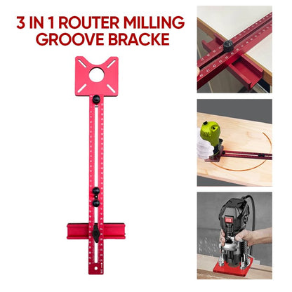 📢📢50% DE RÉDUCTION !! ⏰ Support de Fraisage de Rainures 3-en-1 – Alliage Aluminium, Amovible, Précis 🛠️