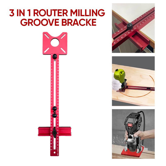 📢📢50% DE RÉDUCTION !! ⏰ Support de Fraisage de Rainures 3-en-1 – Alliage Aluminium, Amovible, Précis 🛠️