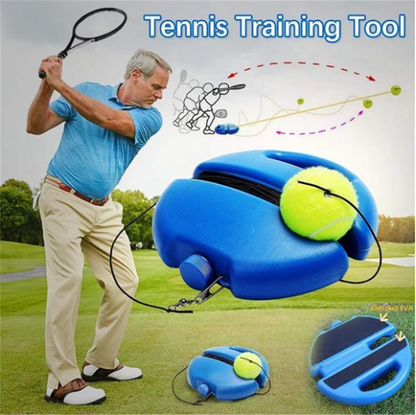 🎾🔥✨ PROMO FLASH -50% ! Entraîneur de Tennis Personnel – Base Remplissable, Corde 4m, Portable, Parfait Débutants/Confirmés, Cadeau Idéal