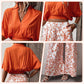 👗 50% DE RÉDUCTION ✨ Ensemble deux pièces femme – Haut col V & pantalon à jambes larges – Tissu fluide, coupe flatteuse – parfait pour le bureau, les voyages ou les soirées d’été 🌸
