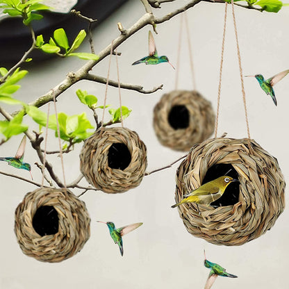 🐦 50% DE RÉDUCTION! 🏠 Nichoir colibris tissé main – Décoratif & abri naturel ✨