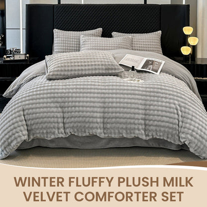 📢📢50 % DE RÉDUCTION !! ⏰ Ensemble de couette d'hiver en velours laiteux moelleux et douillet🛏️