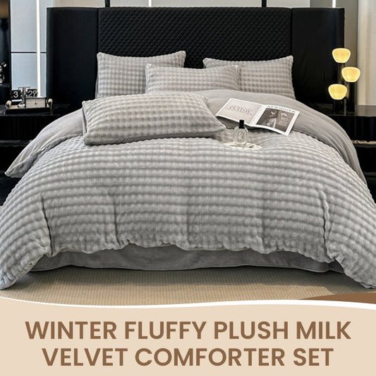 📢📢50 % DE RÉDUCTION !! ⏰ Ensemble de couette d'hiver en velours laiteux moelleux et douillet🛏️