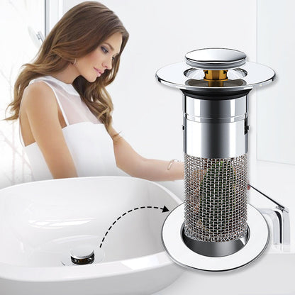 🚰 ACHETEZ-EN 1, OBTENEZ-EN 1 GRATUIT ! 💧 Filtre d'évier en acier inoxydable – Durable, maille fine & facile à nettoyer – Retient efficacement les saletés & s'adapte à la plupart des éviers 🧼