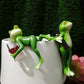 🐸🍃 OFFRE LIMITÉE 50% DE RÉDUCTION! Figurines de Grenouilles en Bouleau Faites à la Main – Collection Elfes de la Forêt, Texture Naturelle, Charme Rustique – Parfaites pour Décorer Jardin, Étagère ou Bureau 🌲