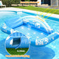 🏊🌊 PROMO FLASH 50% ! Chaise Longue Gonflable Piscine – Double, 208x130cm, 159kg, Coussin, Porte-Gobelets, Housse Incluse, Idéale Détente & Bronzage ☀️