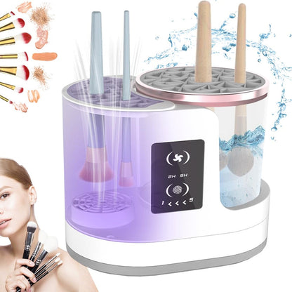 📢📢50 % DE RÉDUCTION !! ⏰ Nettoyeur électrique 3-en-1 pour pinceaux de maquillage – Nettoyage rapide, séchage et entretien 🎨