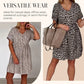 ⏳Spécial à durée limitée⏰Robe décontractée à col en V et manches courtes👗