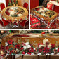⏳ 50% DE RÉDUCTION! ⏰ Nappe de Noël Lavable en Machine - Motifs Festifs, Polyester Résistant, Adaptée aux Tables Rondes et Rectangulaires 🎄🍽️