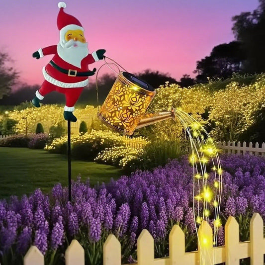 🔥 50% DE RÉDUCTION ! 🎅Lumière solaire pour jardin en forme de Père Noël