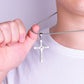 ✝️ 50% DE RÉDUCTION ✨ Collier croix – Fini argenté, délicat & intemporel – Parfait pour un look spirituel ou élégant au quotidien – léger, discret et lumineux 💫🕊️💛