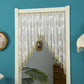 ✨ 50% DE RÉDUCTION ! 🚪 Rideau de Porte Court Dentelle Franges – Polyester – Broderie Florale & Perles for Séparation & Déco