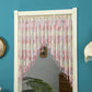 ✨ 50% DE RÉDUCTION ! 🚪 Rideau de Porte Court Dentelle Franges – Polyester – Broderie Florale & Perles for Séparation & Déco