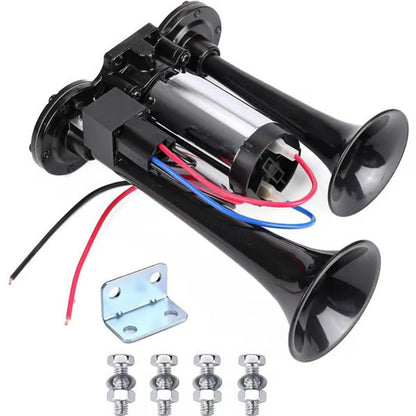 📢📢50 % de réduction !! Klaxon pneumatique 120 dB – Pour train, camion, voiture | 12V/24V, étanche & installation sans outil 🚛🔊