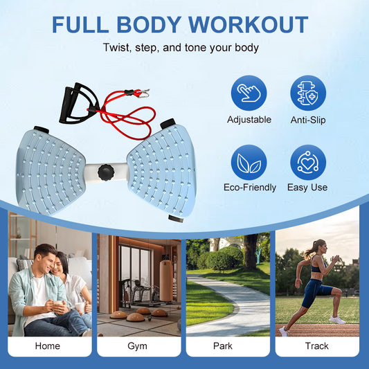 💪✨ OFFRE EXCLUSIVE PÂQUES 50% ! Stepper Cardio Compact avec Torsion & Bandes de Résistance – Entraînement Complet Corps, Poids Max 120kg, Conception Stable en T 🏠