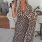🐆 50% DE RÉDUCTION ! ✨ Robe à Col en V Imprimé Léopard pour Femme – Imprimé Tendance, Tissu Doux & Look Audacieux 💃