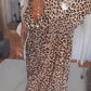 🐆 50% DE RÉDUCTION ! ✨ Robe à Col en V Imprimé Léopard pour Femme – Imprimé Tendance, Tissu Doux & Look Audacieux 💃